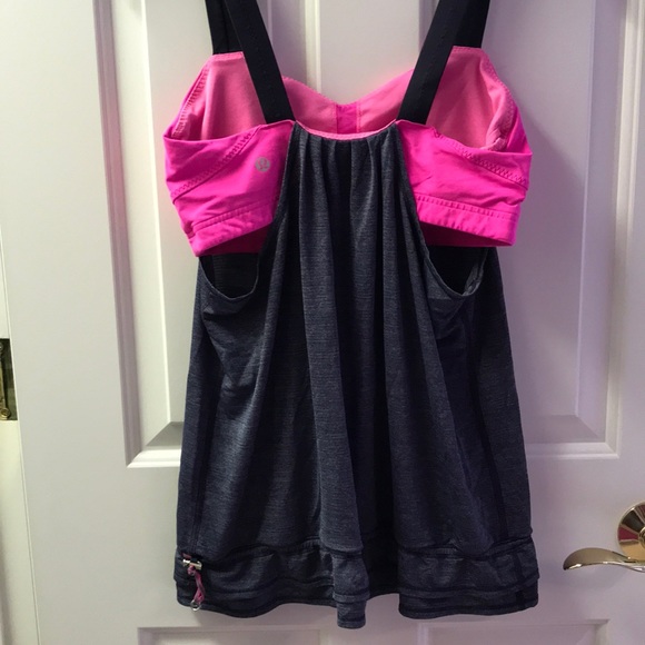 Lululemon Workout Tank -Grey/Pink - Picture 2 of 2